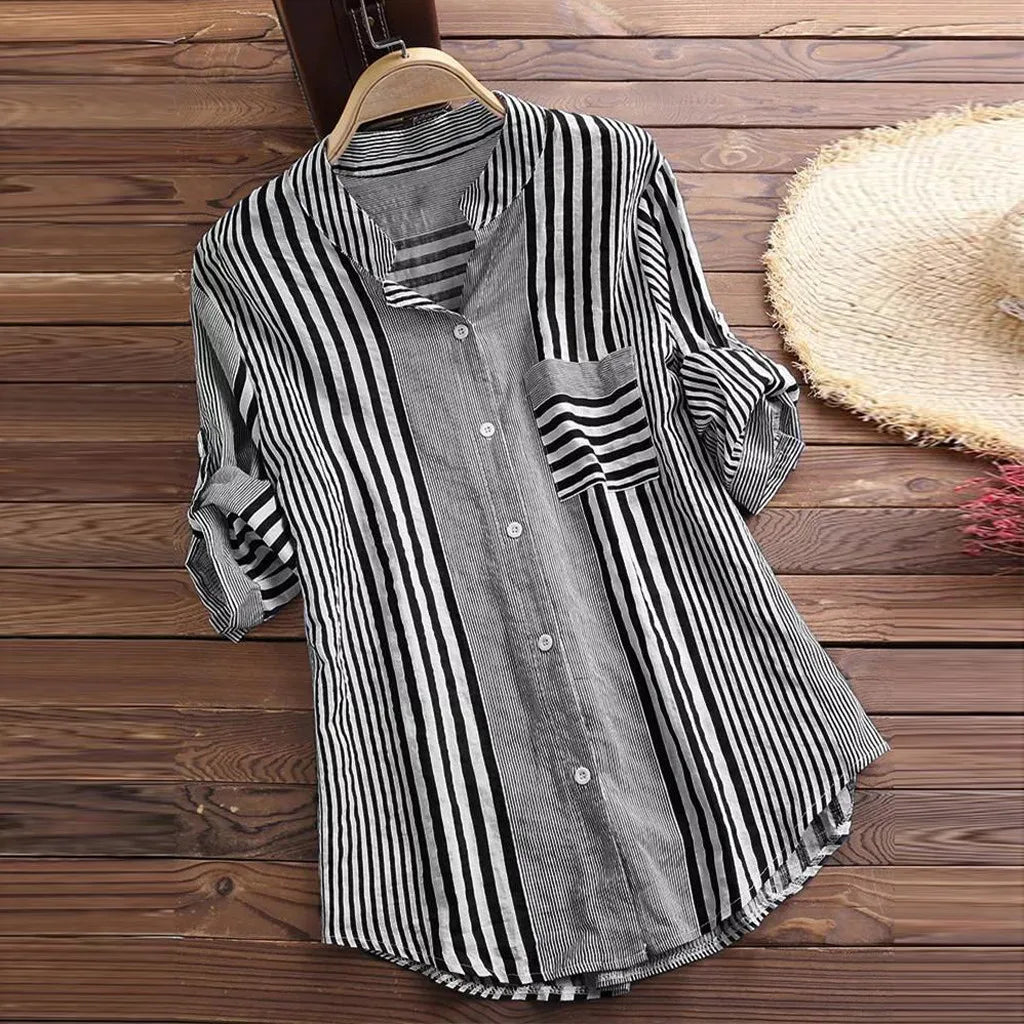Striped V-Neck Shirt